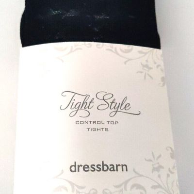 Dressbarn Control Top Tights in Black with pattern  Size XL NIP